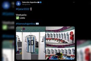 Mostraron qué camiseta usará el seleccionado nacional (Foto Twitter @Argentina)