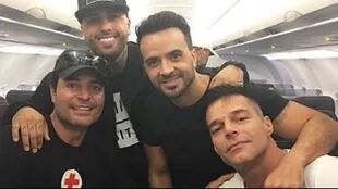 Ricky Martin, Luis Fonsi, Chayanne y Nicky Jam viajaron juntos a Puerto Rico para ayudar a las víctimas del huracán