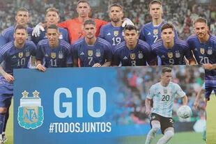 Cuando se lesionó, todos los jugadores le enviaron su apoyo a Gio Lo Celso (Foto Instagram @leomessi)