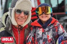Mirko, el hijo de Marley, aprendió a esquiar en un exclusivo destino invernal al que sólo se llega en helicóptero
