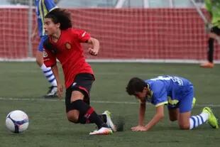 Luka Romero en acción, en las inferiores de Mallorca