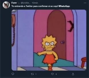 Los Simpson no faltaron en los memes por la caída de WhatsApp
