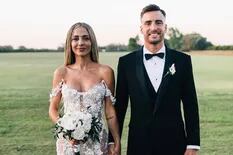 Nicolás Tagliafico se casó con Carolina Calvagni en una exclusiva fiesta organizada por Claudia Villafañe