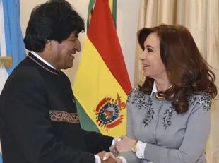 Evo Morales, junto a Cristina Kirchner, en una imagen de archivo