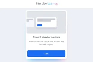 Así se ve la herramienta Web que permite practicar para una entrevista de trabajo