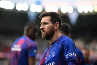 Lionel Messi says present at the Parc des Princes during the warm-up prior to the duel against Troyes