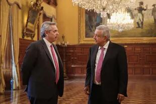 Alberto Fernández junto a Andrés Manuel López Obrador