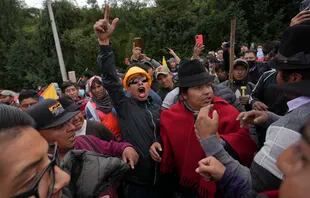 Protestas contra Lasso en Tambillo
