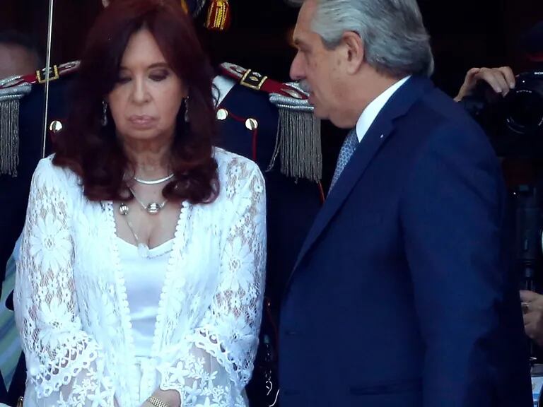 Cristina Kirchner y Alberto Fernández, después de la Asamblea Legislativa del 1° de marzo