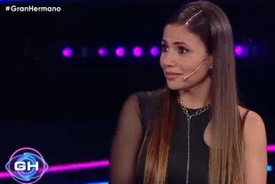 Romina Uhrig durante el debate de Gran Hermano posterior a su eliminación (Captura video)