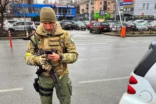 Stakhovsky, en Kiev y ya con en su traje de soldado del ejército ucraniano