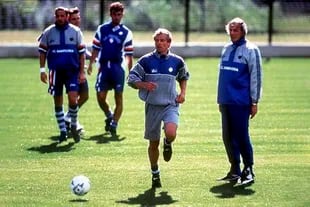 Jürgen Klinsmann y Cesar Menotti, en Sampdoria 1997; "Yo fui uno de sus alumnos,", cuenta el alemán con orgullo