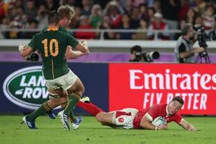 El try de Gales que igualó el partido 16-16 ante Sudáfrica por la segunda semifinal del Mundial de Rugby