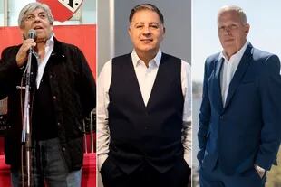 Hugo Moyano, Fabián Doman y Claudio Rudecindo, los candidatos a presidente de Independiente... cuando haya elección.