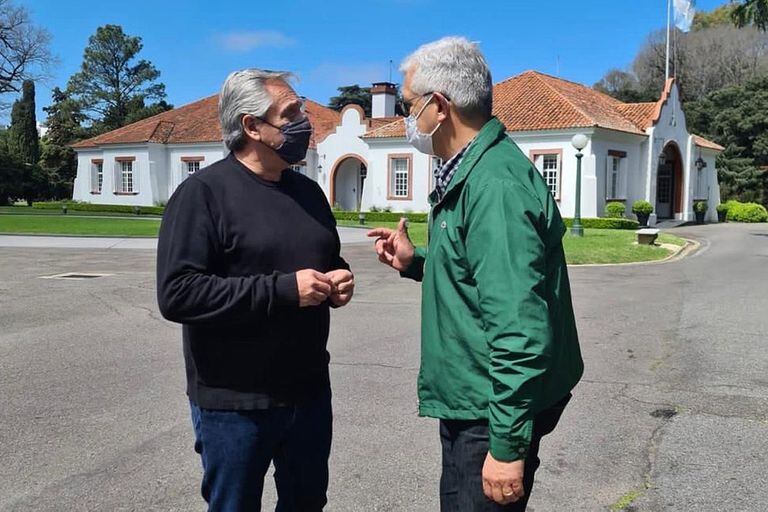Alberto Fernández se reunió en la Quinta de Olivos con el ministro de Agricultura, Julián Domínguez