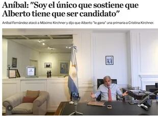 “Soy el único que sostiene que Alberto tiene que ser candidato”, dijo Aníbal Fernández