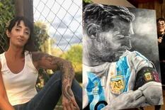 Se quedó sin trabajo, pintó un cuadro de Messi y la invitación que le llegó le cambió la vida