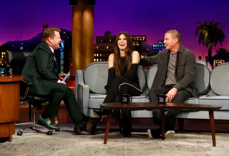 The funny anecdote that Sandra Bullock and Channing Tatum revealed to James Corden during their program (Credit: CBS)