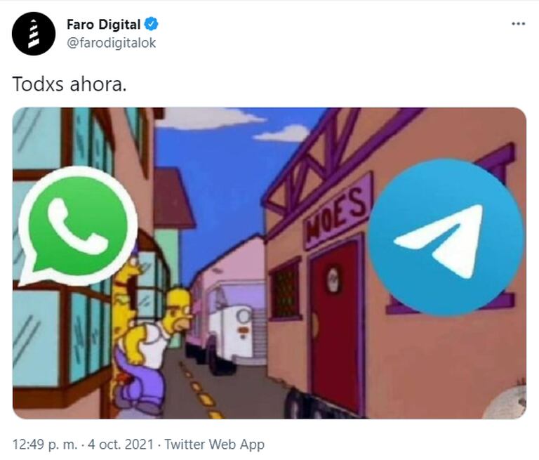 Los usuarios volvieron a Telegram frente a la caída de WhatsApp