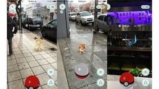 Más capturas de pantalla de Pokémon Go en las calles de Comodoro Rivadavia, un juego que se puede acceder desde varias ciudades patagónicas