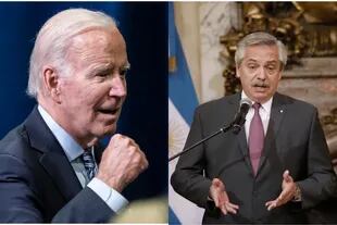 El presidente de Estados Unidos, Joe Biden, el presidente argentino Alberto Fernández