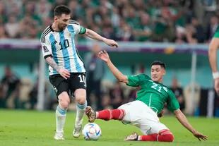Lionel Messi, en el partido con México