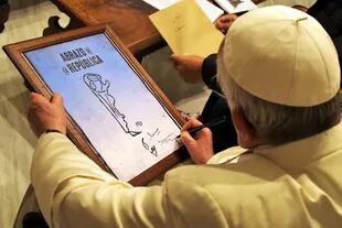 El papa Francisco, en la recepción a Marmo