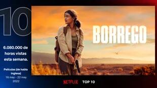 Borrego está en el top 10 de Netflix