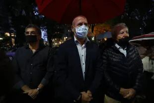 Marcha por el fallecimiento del Fiscal Alberto Nisman en Puerto Madero.Waldo Wolff y Claudio Avruj