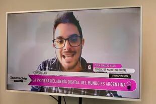Junto a Juan Ignacion Nassi, la rosarina Gianduia Gelatería comercializa helados digitales 