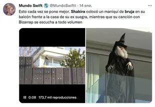 Revelan cuál sería el verdadero motivo por el que Shakira puso una bruja en  el balcón de su casa - LA NACION