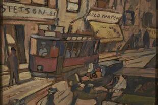 Calle con tranvía (1923)