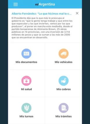 La aplicación para celulares Mi Argentina, con el discurso de campaña de Alberto Fernández