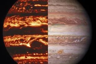 29-10-2021 La apariencia de bandas de Júpiter es creada por la "capa meteorológica" que forma las nubes. POLITICA INVESTIGACIÓN Y TECNOLOGÍA GEMINI OBSERVATORY/NOIRLAB/NSF/AURA/NASA/ESA,