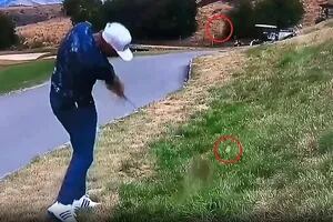 El insólito tiro de un golfista que generó confusión y provocó una ilusión óptica