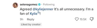 La respuesta de Selena Gomez a la supuesta discusión con Kylie Jenner