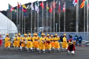 Ceremonia de bienvenida antes de los Juegos Olímpicos de Invierno 