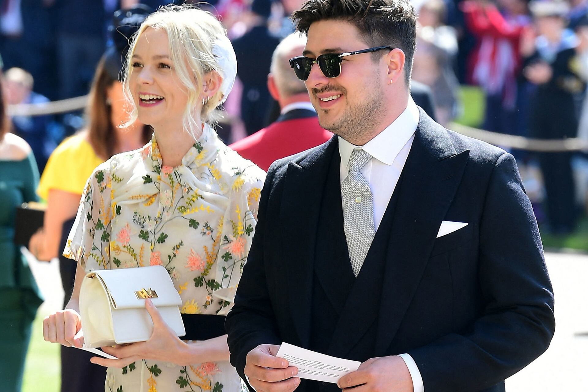 Carey MuIligan y su marido en la boda real del príncipe Harry y Meghan Markle