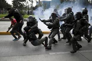 La policía realizó detenciones, en Bogotá, Colombia