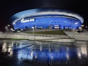 El Gazprom Arena, de San Petersburgo (Rusia) iba a ser la sede de la final de la Champions League, pero la UEFA le quitó el evento por la invasión a Ucrania