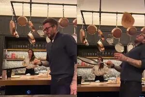 David Beckham dejó boquiabierta a Victoria con un insólito movimiento en la cocina