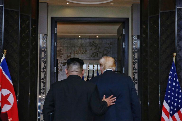Kim y Trump, durante la cumbre
