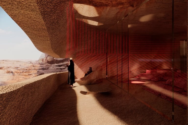 Asombroso: el resort de lujo que “esculpirán” en las montañas de Arabia Saudita