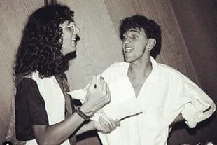 Fito Páez y Caetano, en los ochenta; Veloso grabó en la década siguiente un tema de Páez en su disco Fina estampa
