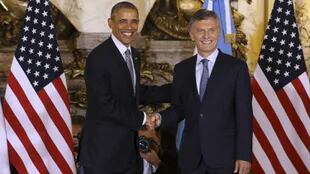 Obama y Macri se saludan en un encuentro previo al G-20