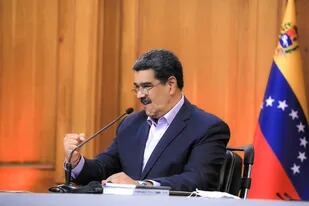 Nicolás Maduro, en la Cumbre Antifascista en Defensa de la Verdad, en Caracas, el 12 de abril