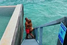 La romántica foto de Hernán Crespo con su novia en Maldivas y el exótico lugar que eligió para cenar