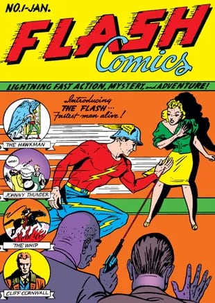 Portada de la primera entrega de Flash Comics