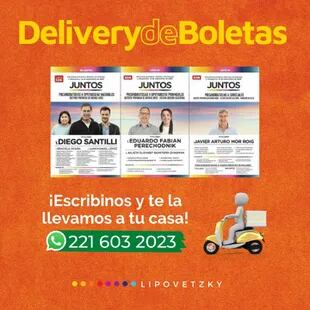 En La Plata, el anuncio para recibir la boleta alineada con Diego Santilli