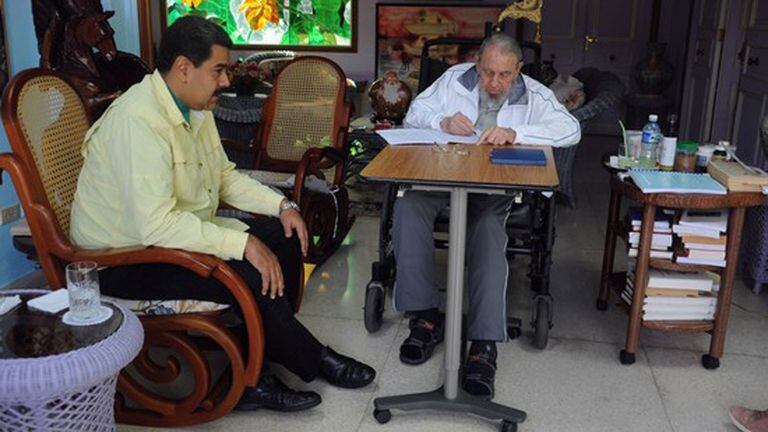 Nicolás Maduro y Fidel Castro